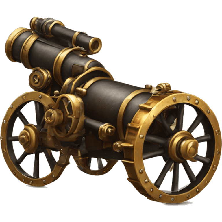 single steampunk pirate artillery canon emoji