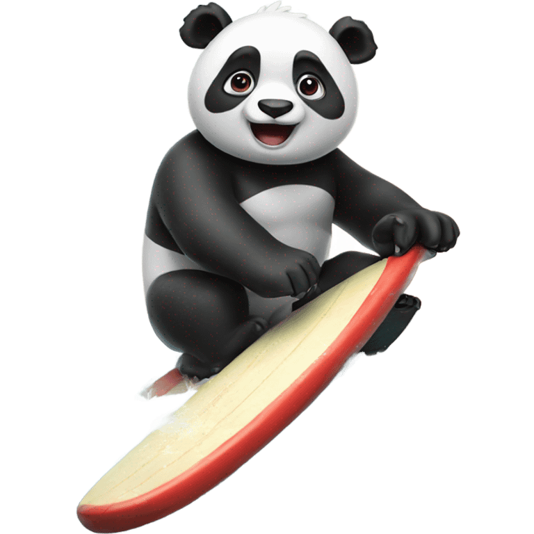 Panda surfing  emoji