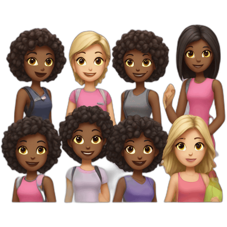 Girls travelling club emoji