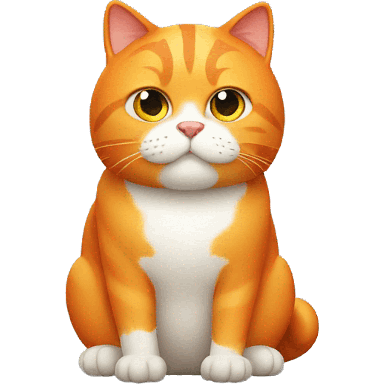 Orange fat cat emoji