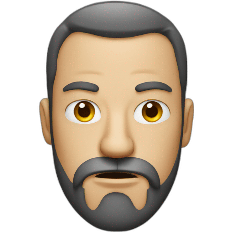 Angry guy with beard and nose strip emoji