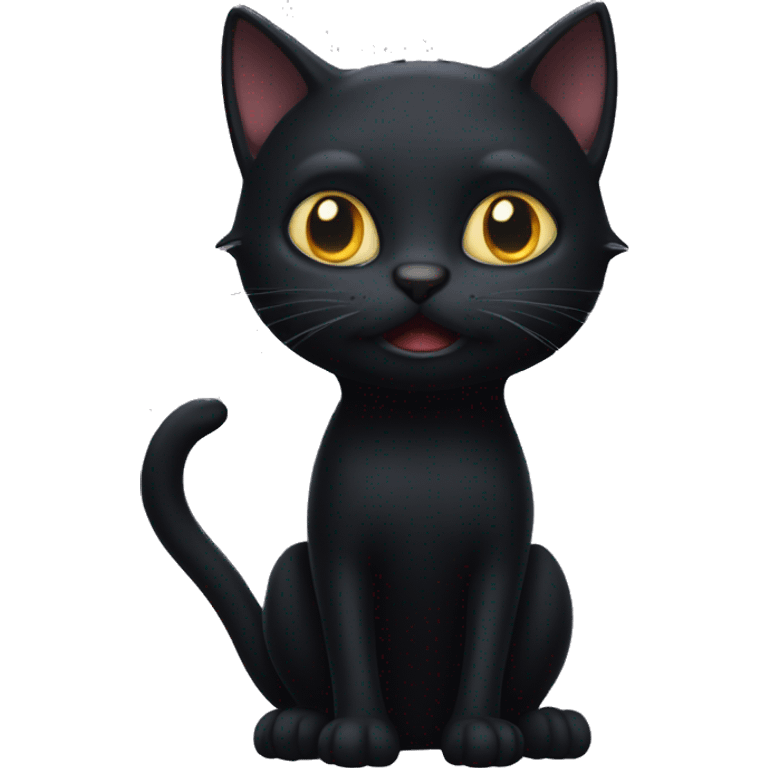 The insidious black cat is up to something emoji