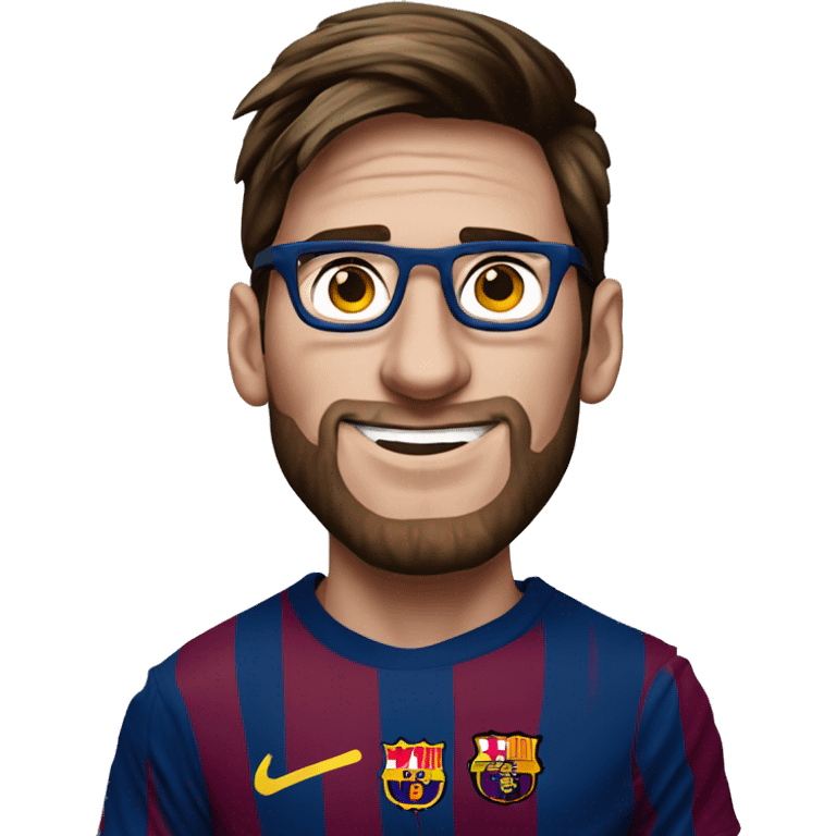 Messi con lentes emoji