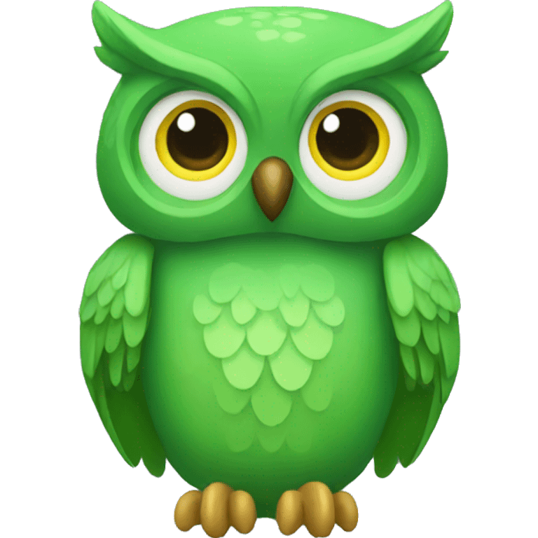 Green owl emoji