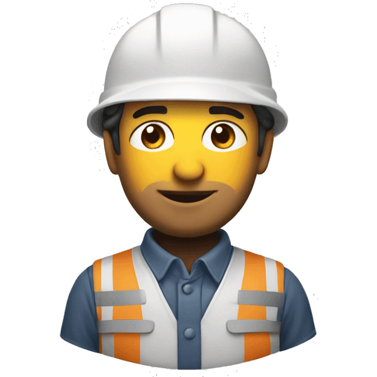 ingeniero con casco blanco emoji