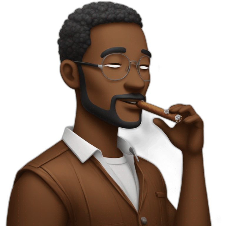 tobi lutke smoking a shopify branded cigar emoji