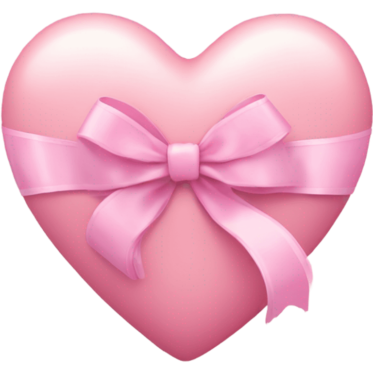 Pastel Pink heart with ribbon emoji