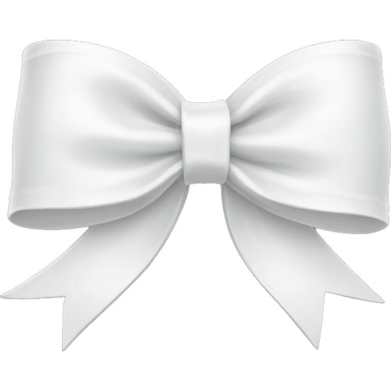 White Christmas bow emoji