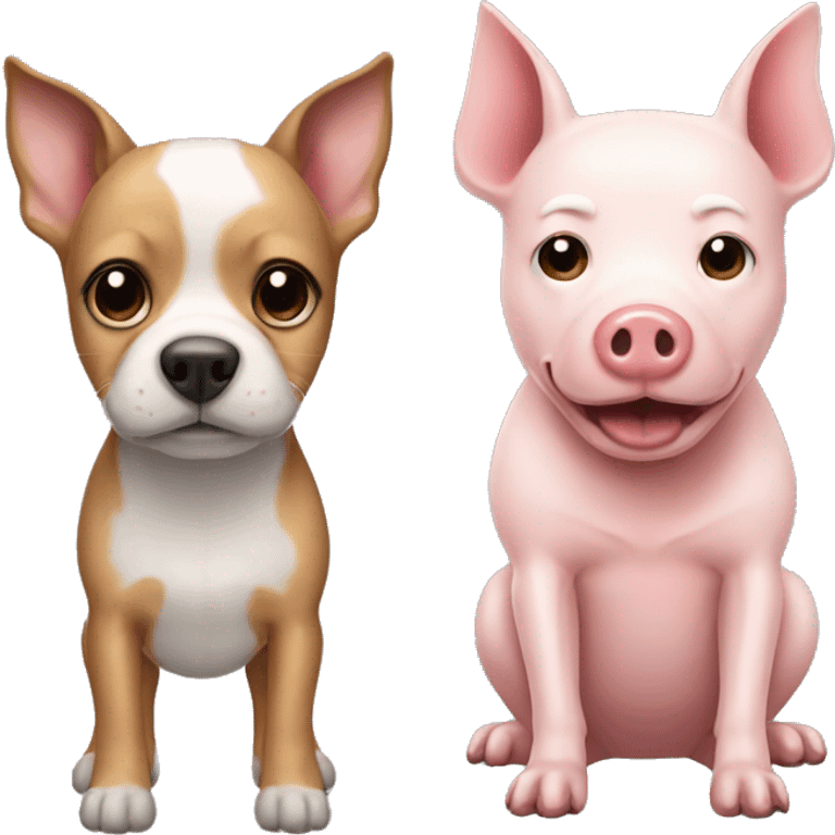 Dog and pig mix emoji