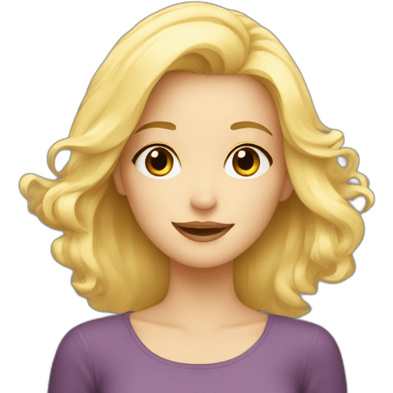 Blonde girl with stars emoji