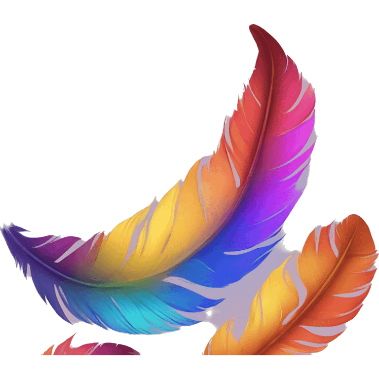 rainbow gradient feather emoji