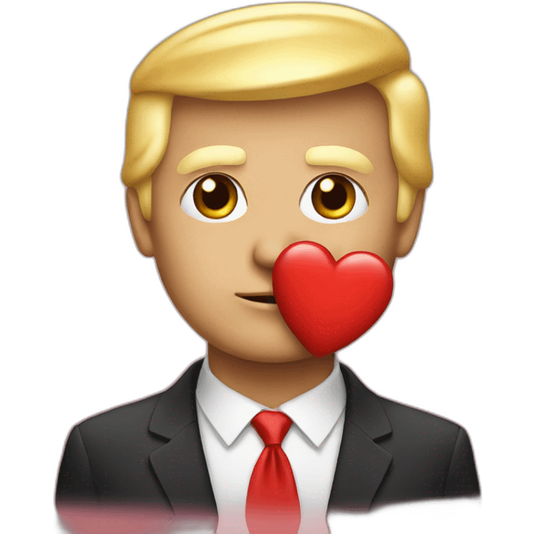 Trump with heart emoji