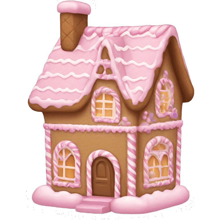 light pink gingerbread house emoji