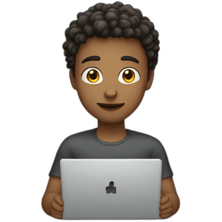 young guy with a laptop emoji