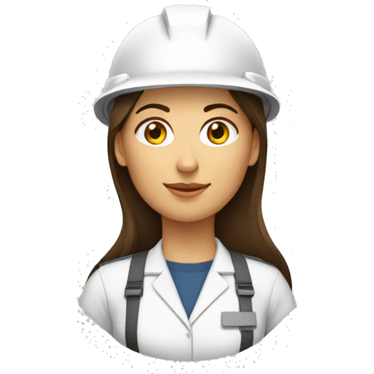 arquitectA MUJER con casco blanco  emoji