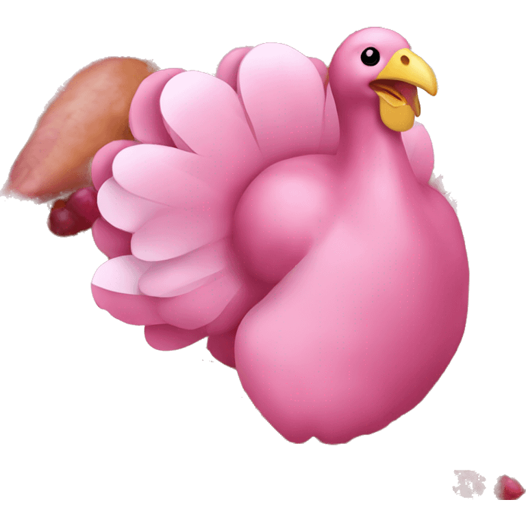 Pretty pink thanksgiving turkey  emoji