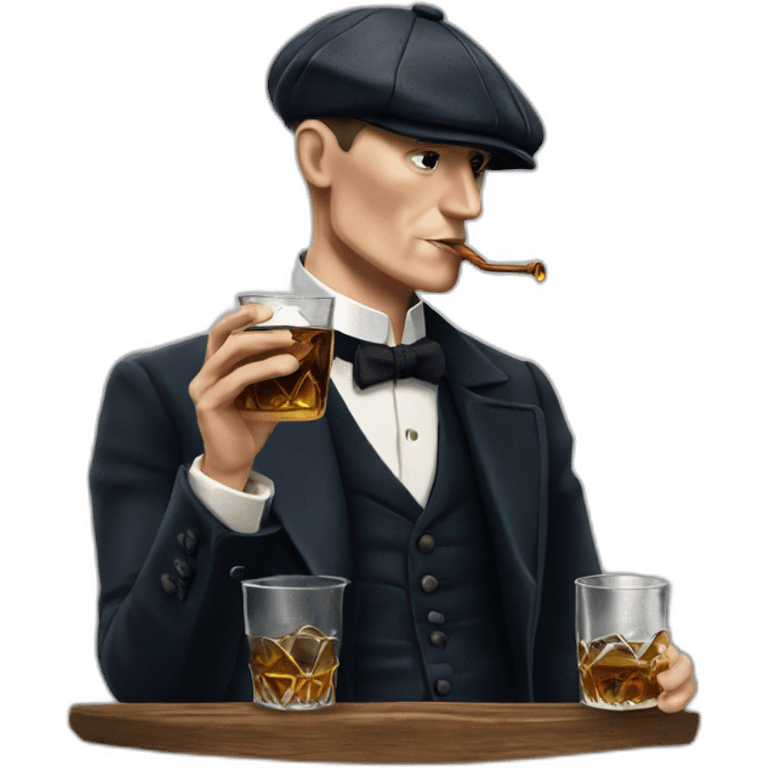 Tommy shelby peaky blinders drinking whisky emoji