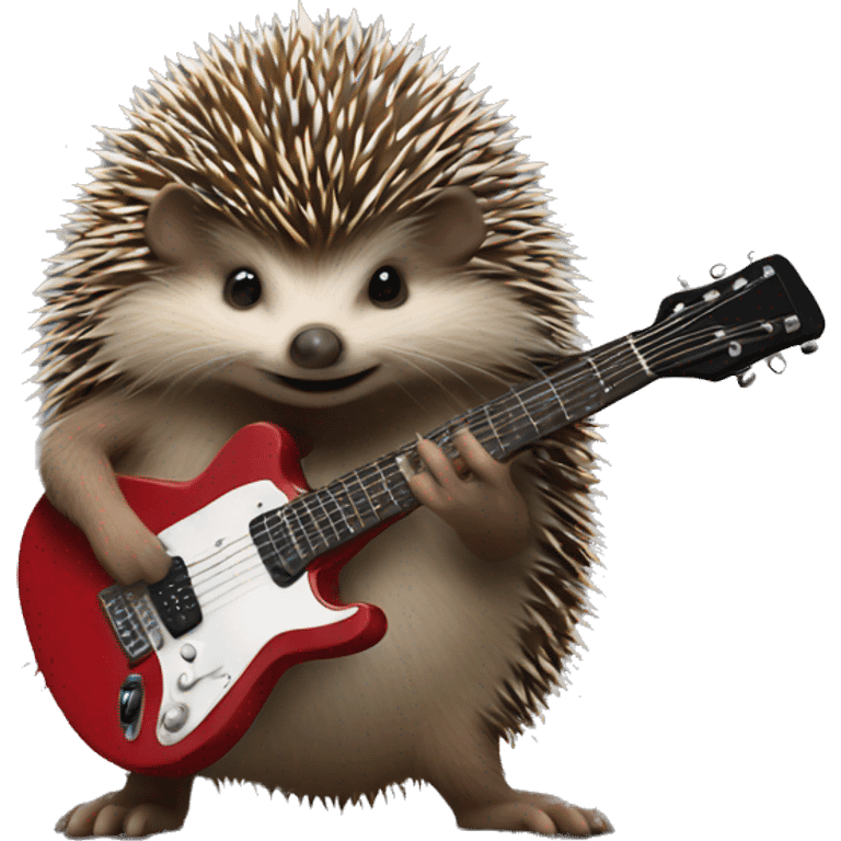 hedgehog playing guitar emoji