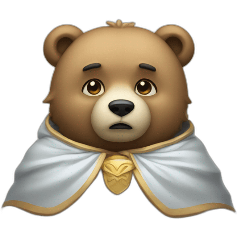 Sad heavenly bear of power emoji