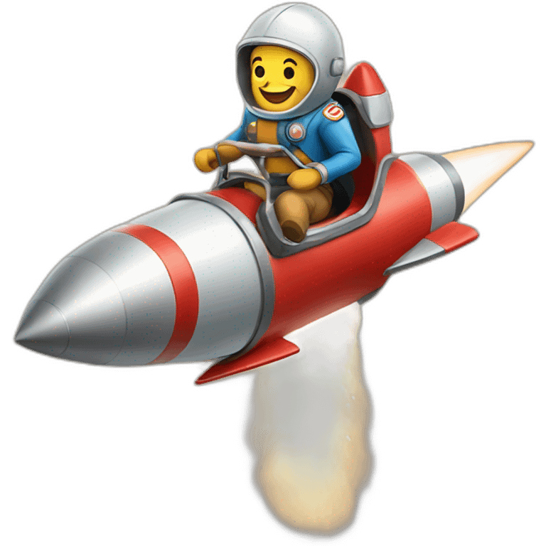 herisson cak riding a rocket emoji