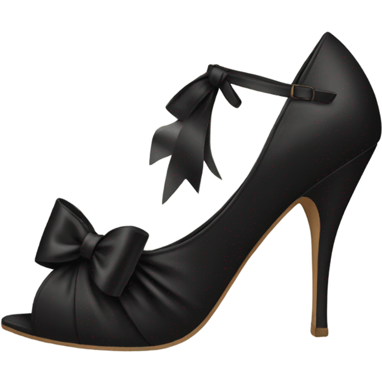 black heels with bow emoji