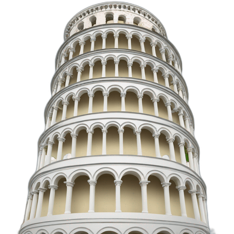 A colorful flashcard about the Leaning Tower of Pisa emoji