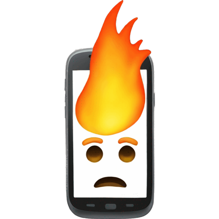 smartphone fire emoji