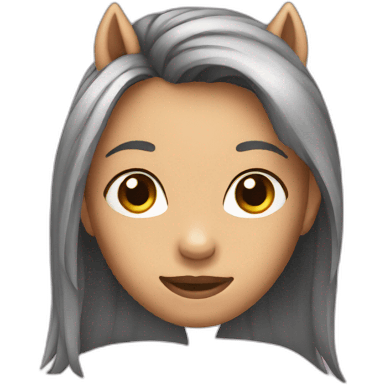 horse head girl emoji