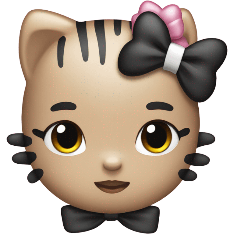 Hello kitty with a bow pink emoji