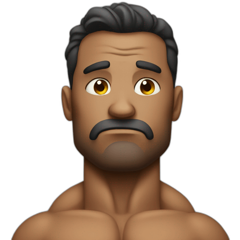 sad bodybuilder emoji