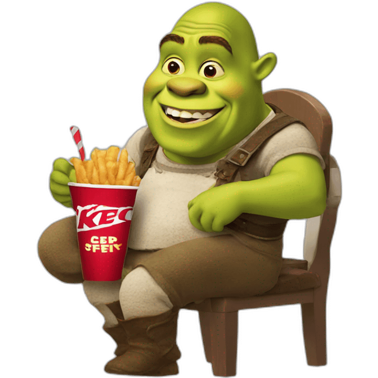 shrek eating kfc emoji