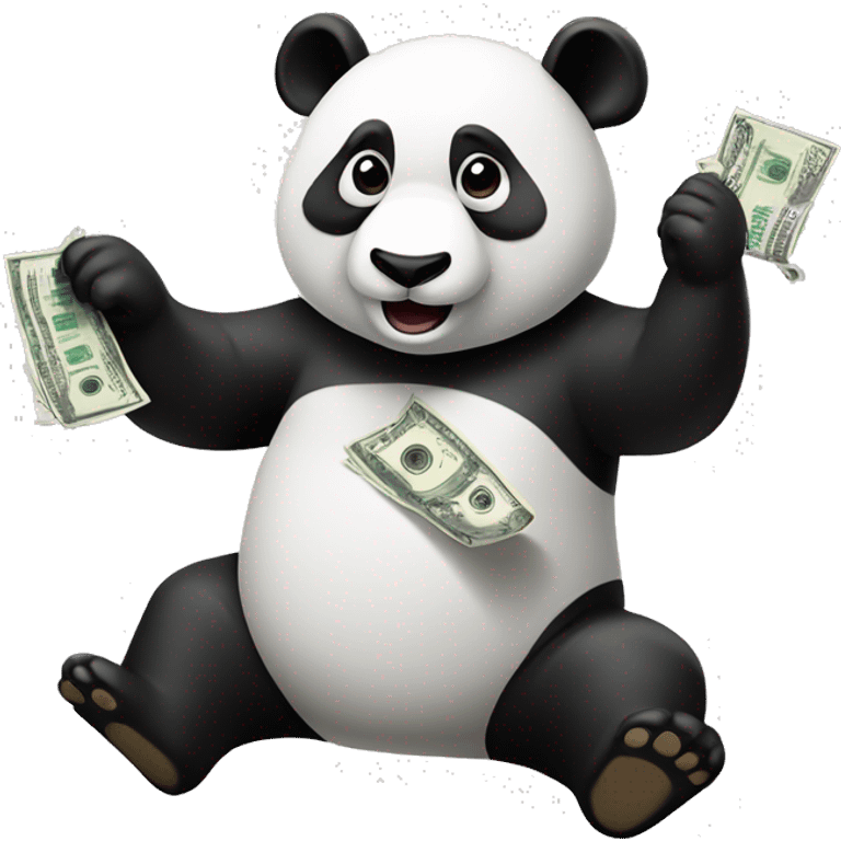 panda robando dinero emoji