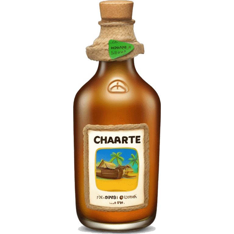 a rum bottle from the brand Charette from reunion island emoji