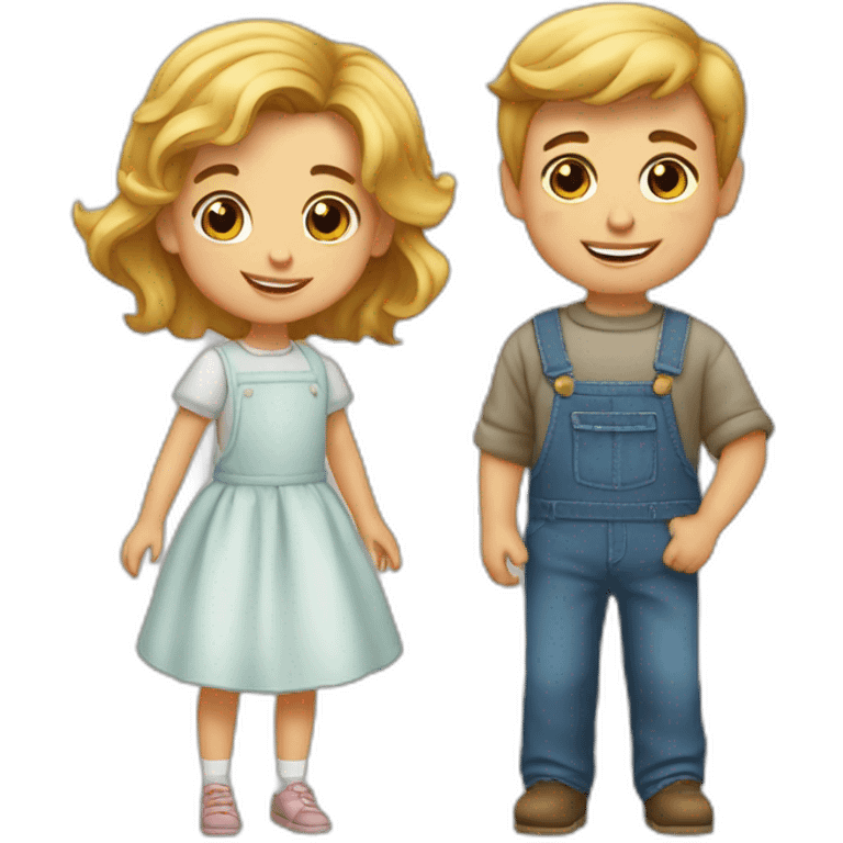 Petite fille et son frère jumeau emoji