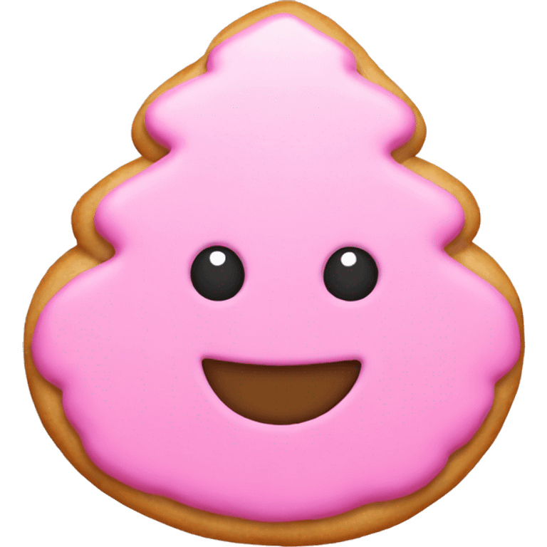 Pink Christmas cookie  emoji