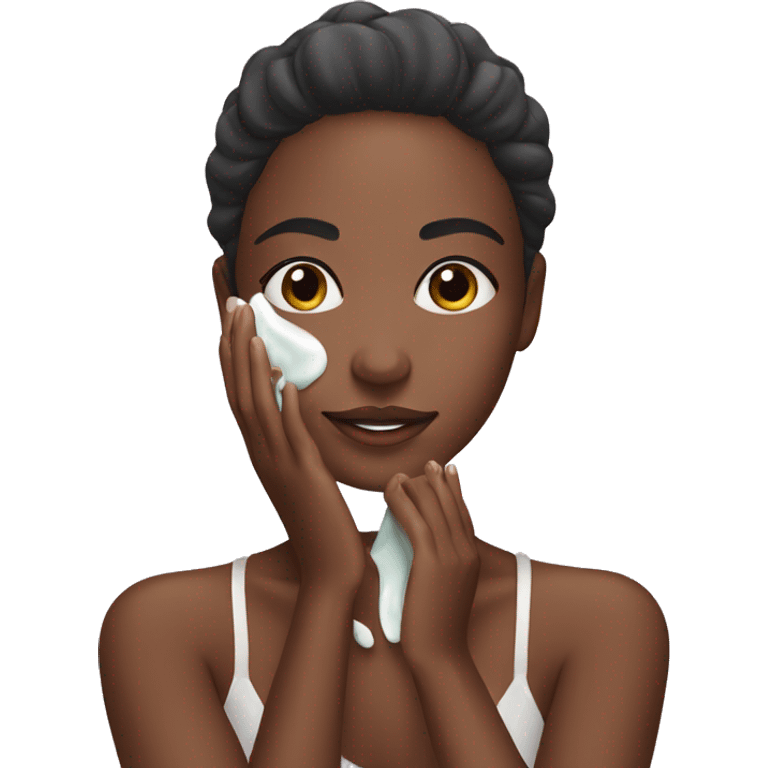 Girl doing skincare emoji