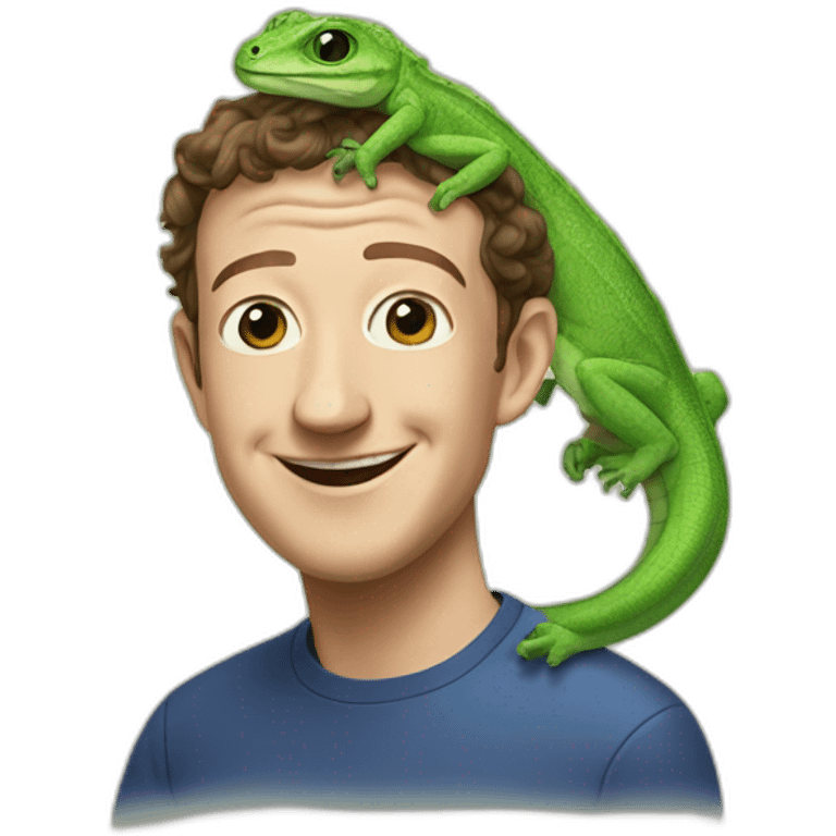 Mark Zuckerberg as a reptile emoji