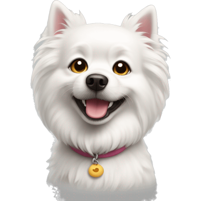 White dog Spitz emoji