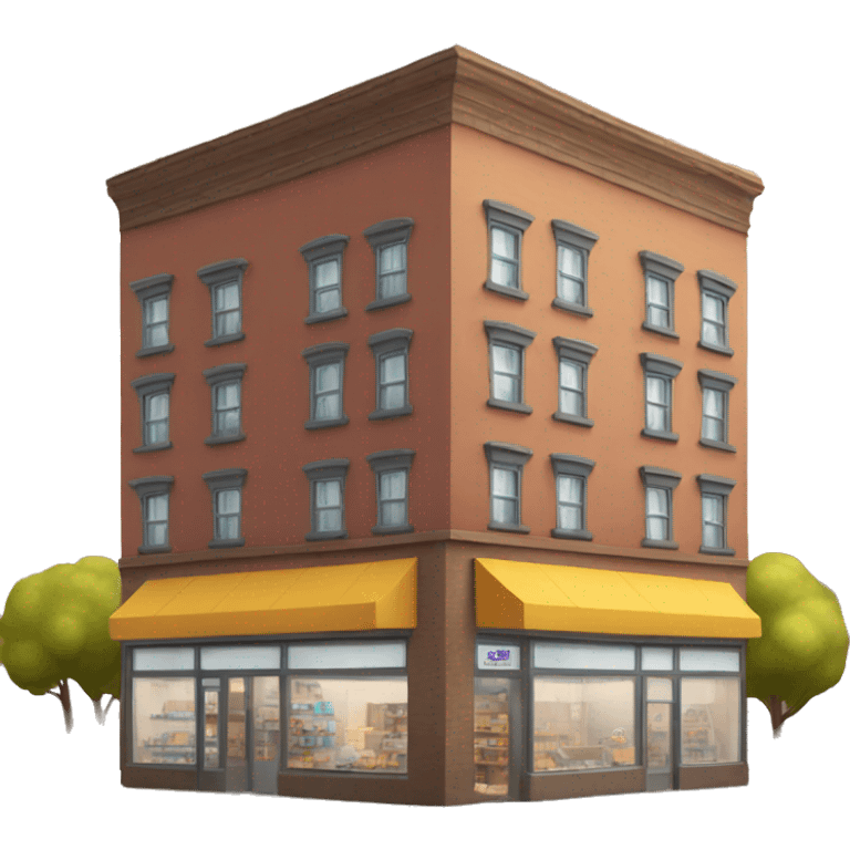 Store with apartments emoji