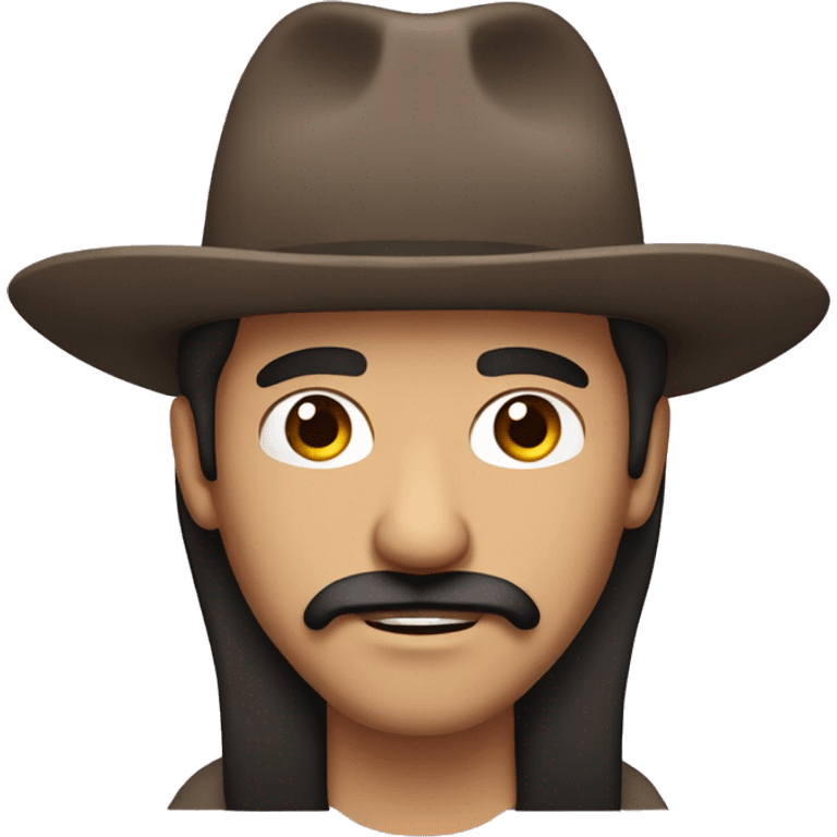 make a Mexican guy with long dark brown hair brown eyes and a mustache   emoji