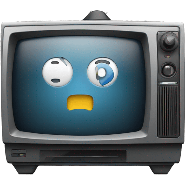 TV with VCR player under screen emoji