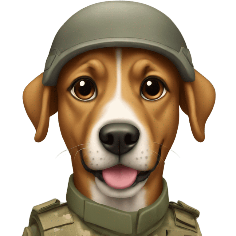 dog in the Army emoji