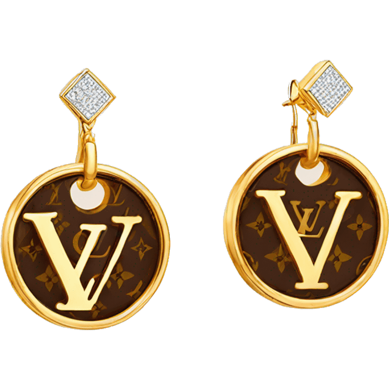 Louis Vuitton earrings  emoji