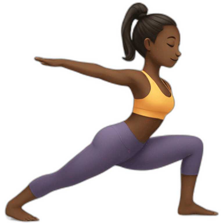 Girl girl doing yoga emoji