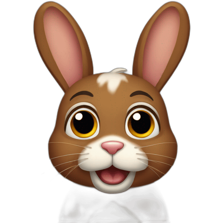 scared brown bunny emoji