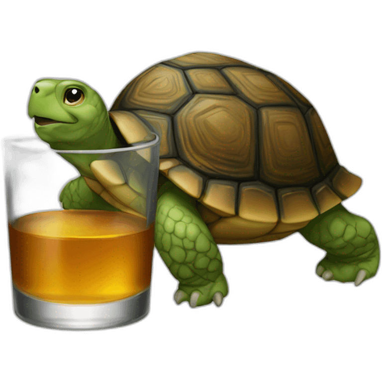 tortoise drink vodka emoji