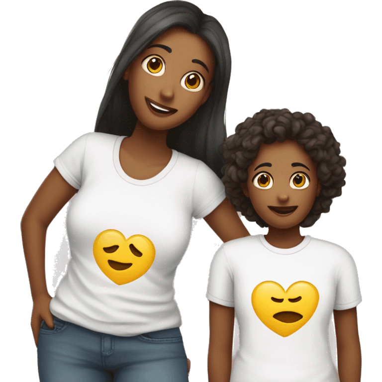 mulher loira com uma camiseta branca fazendo coração com as mãos emoji