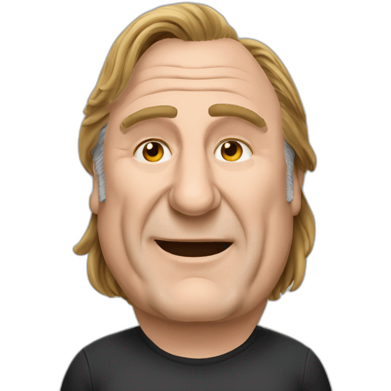 Gérard Depardieu sourit  emoji