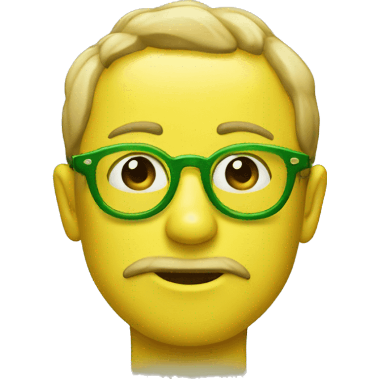 Emoji con gafas de limón  emoji