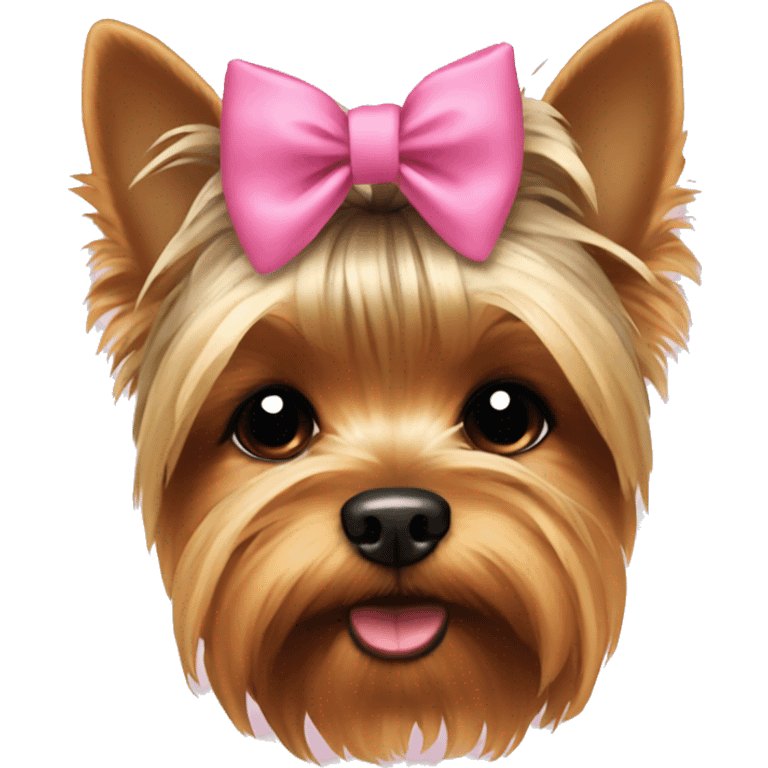 Yorkie with bow  emoji